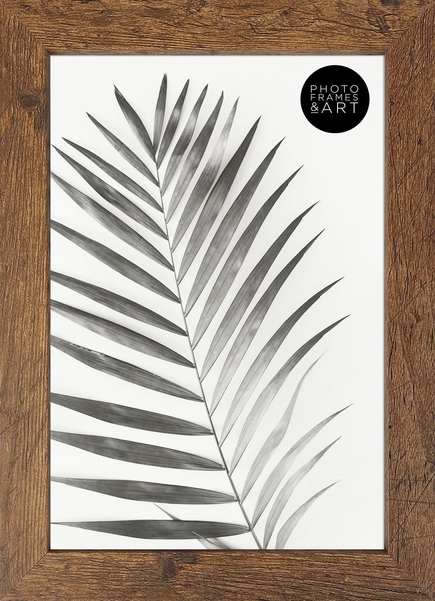 pf+a REAL GLASS Rustic Effect A5 Picture Frame - A5 Photo Frame Table Top & Wall Mounting