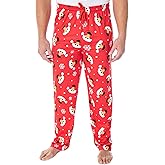 Sesame Street Men's Santa Elmo Christmas Holiday Lounge Pajama Pants