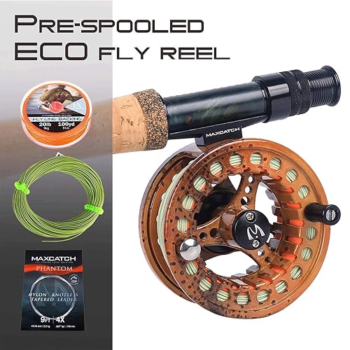 eco 3 4 wt fly reel 3/4wt - The Patriot Flat Green w/ Line These reels are then coated with an impact resistant matte black finish M MAXIMUMCATCH Maxcatch ECO Large