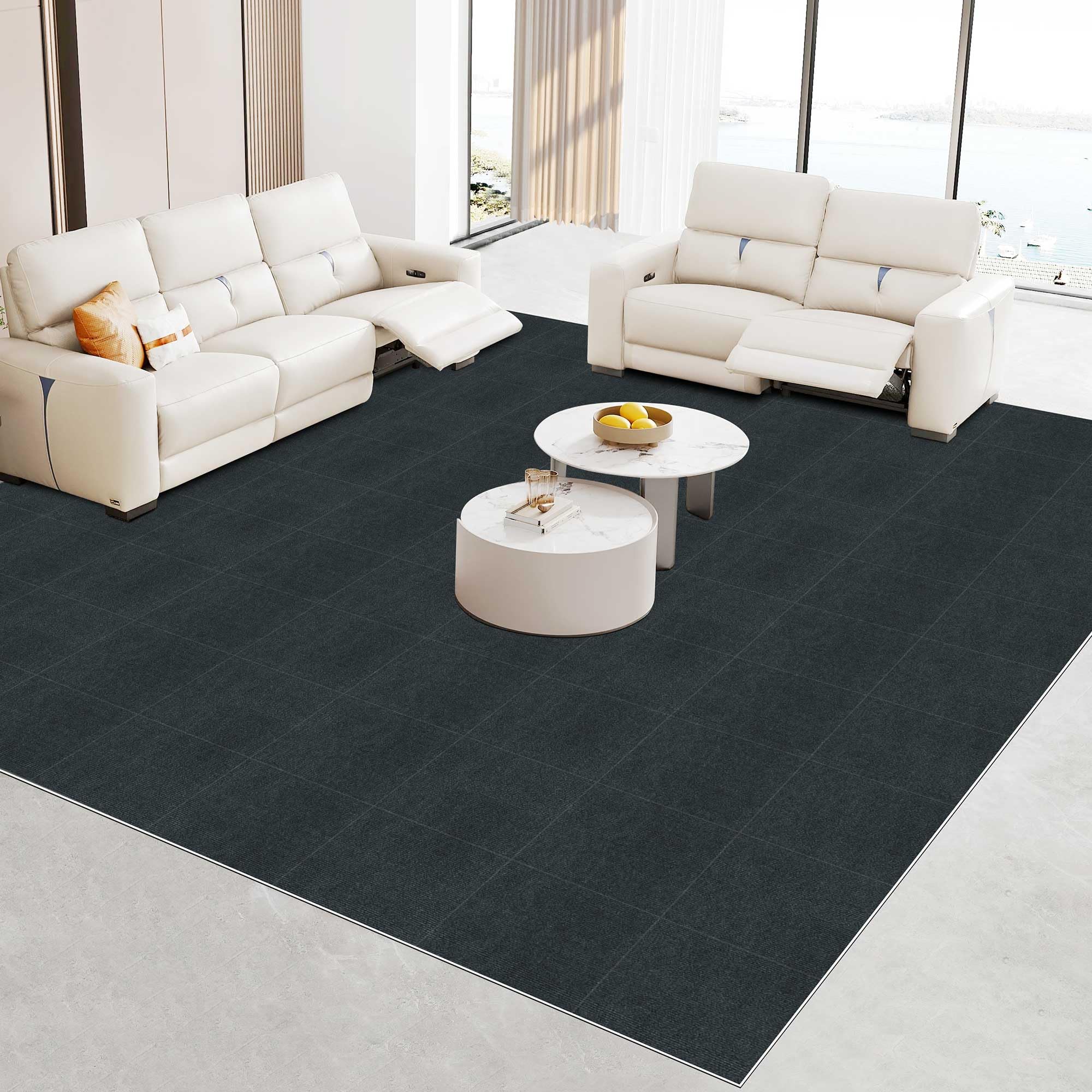 【Amazon 限定ブランド】タイルマット UOUOMI ジョイントマット 大判【30×30cm 40枚】タイルカーペット タイルマット ずれない 吸着マット 防音 床暖房にも対応 洗えるカーペット ペット用 ペット/高齢者の滑り止め対策(ブラック)