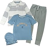 HonestBaby unisex-baby Playwear Outfit Sets Tops and Bottoms 100% Organic Cotton for Baby and Toddler Boys, Unisex