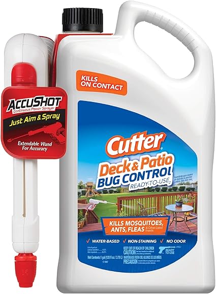 Amazon Com Cutter Hg 96508 Deck Patio Bug Control Ready To Use Accushot Sprayer 1 Gallon Pack Of 1 Garden Outdoor