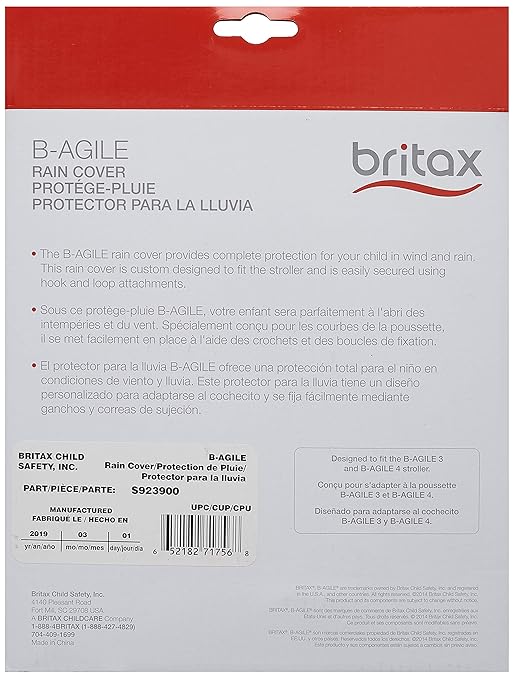 britax b agile stroller rain cover