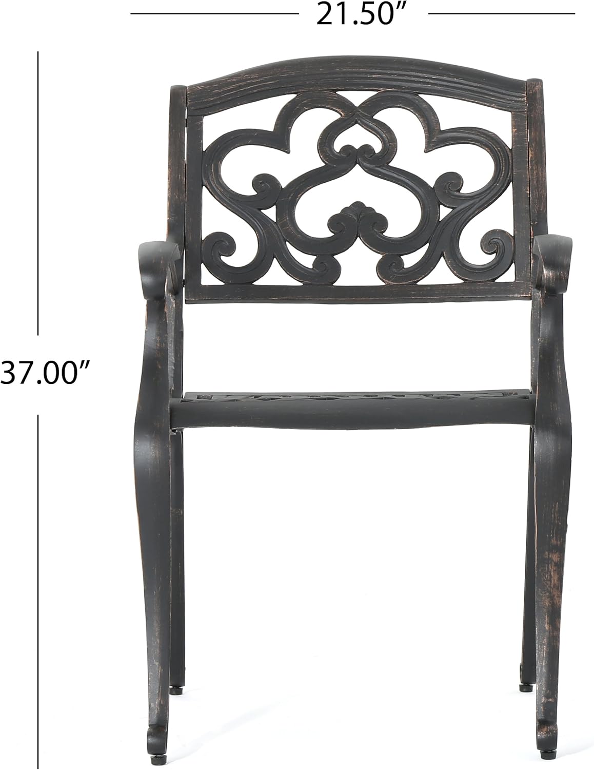Christopher Knight Home Austin Outdoor Cast Aluminum Dining Chairs, 2-Pcs Set, Shiny Copper : Garden & Outdoor