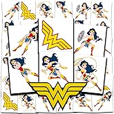 Wonder Woman Tattoos for Kids Party Favors Bundle, 72 Pc Individual Tattoos | 2" Pre-Cut Wonder Woman Temporary Tattoos for Kids Boys Girls Bulk (DC Comics Superhero Birthday Party Supplies)