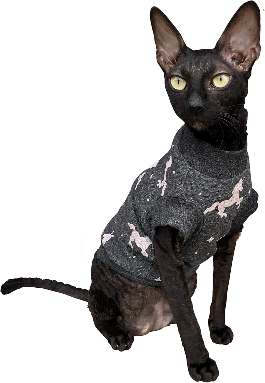 Kotomoda Cat's turtleneck Unicorn in Grey (XS), X-Small