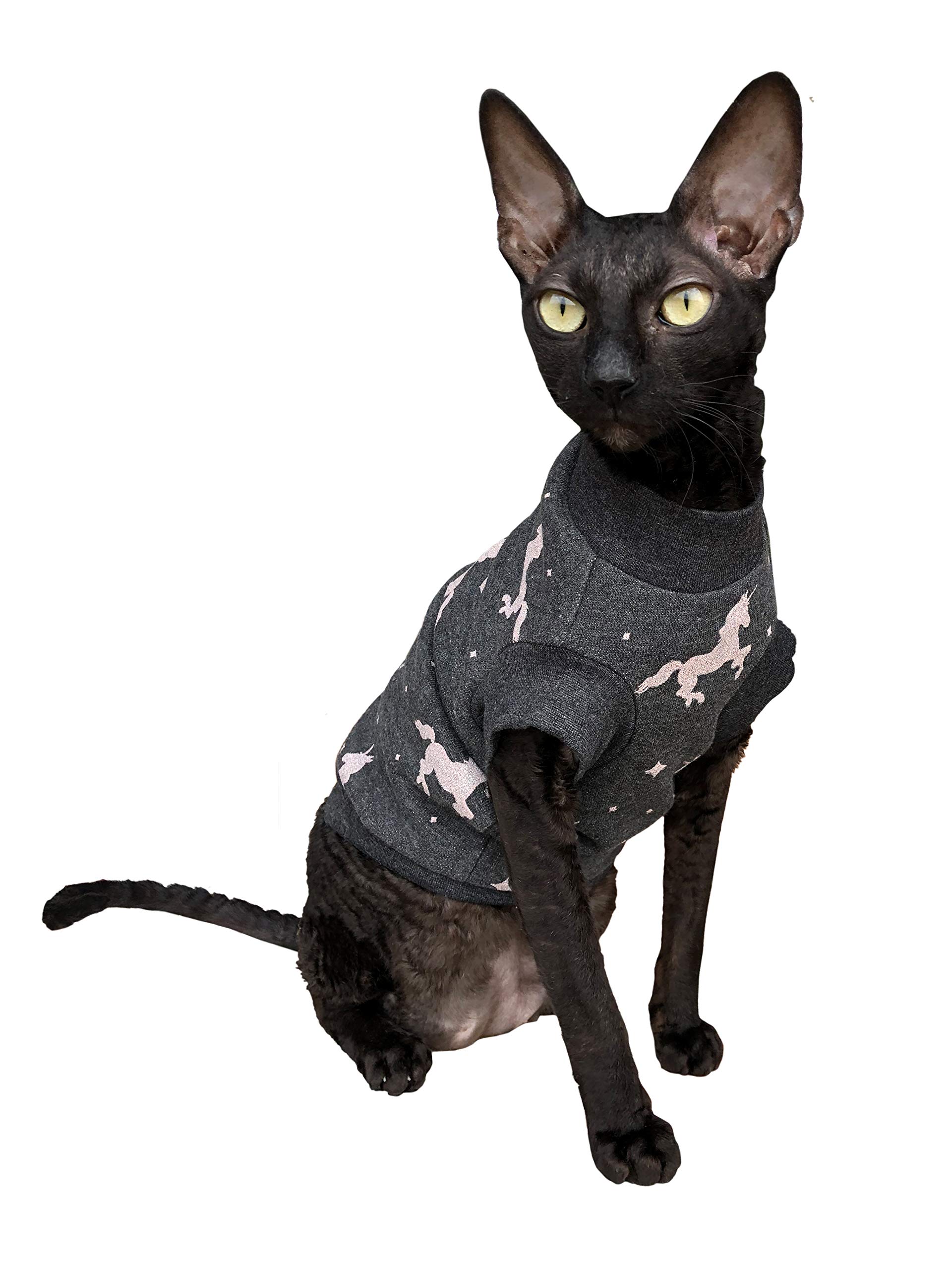 Kotomoda Cat's turtleneck Unicorn in Grey (L) — image 1