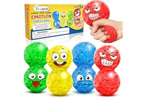 ZAXIDEEL Squishy Toys with Expression - Emotion Sensory Toys for Stress Relief, Therapy Fidget Stress Balls, Calm Down Corner Supplies, Fidgets for Anxiety Relief