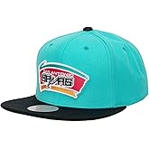 Mitchell & Ness San Antonio Spurs NBA Team 2-Tone 2.0 HWC Snapback Hat Cap Turquoise