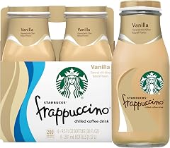 Starbucks Frappuccino, Vanilla Iced Coffee Drink, 9.5oz Bottles (4 Pack)