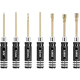 INJORA Short Handle Hex Screwdriver Nut Driver Tool Kit for 1/18 1/24 RC Mini Crawler Car TRX4M SCX24 FCX24,7PCS
