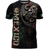 Aztec Shirt for Men, Mexican Flag Shirt, Vintage Mexican Tshirt, Mexico Shirts Men