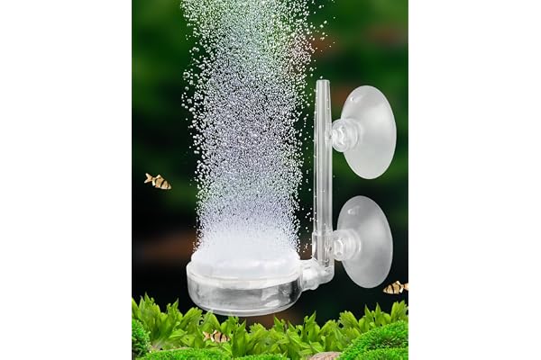 UPETTOOLS Aquarium Air Stone Fish Tank Bubbler, Nano Bubble Stone Kit with Control Valve Quiet Super-High Dissolved Oxygen Di