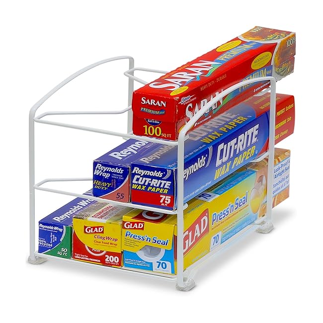 SimpleHouseware Kitchen Wrap Organizer Rack, W...