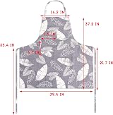 FanChose Plus Size Cotton Canvas Apron with Pockets for Men Women Cooking view 2