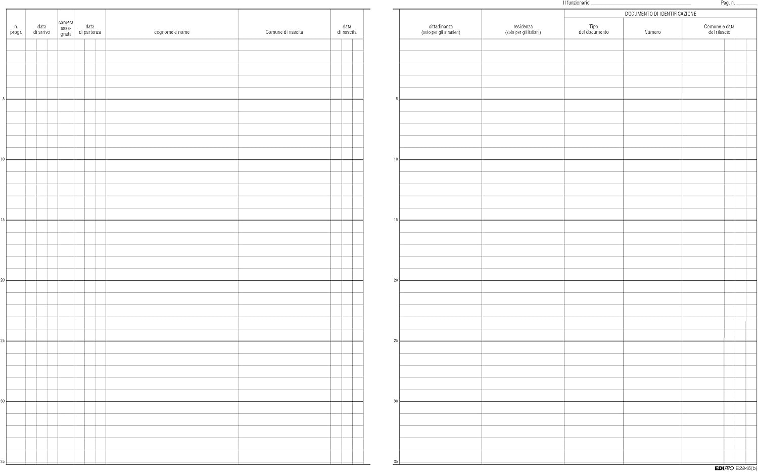 Edipro E2846 Individual Register 47 Pages F.to 24.5 x 31, weiß - Image 3
