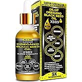 Oil Of Oregano With Black Seed Oil - 400 Servings, 2 in 1 Wild Oregano Oil with Black Seed Oil Drops, Organic Supplement, Alternative to Oregano and Black Seed oil Gel Capsules, Non-GMO, Vegan