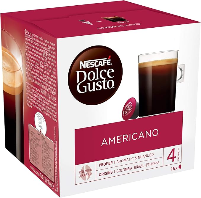 Nescafé Dolce Gusto Americano Café 96 Capsules (Pack de 6 boîtes x