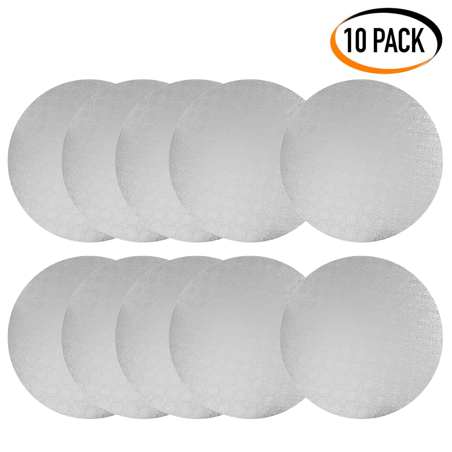 10 Inch Diameter Pack of 10 OCreme White Wraparound Cake 10 Inch Diameter Pack of 10 OCreme White Wraparound Cake