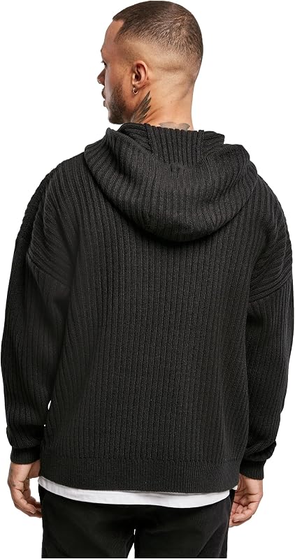 Capuz de malha masculino, preto, S