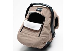Milk Snob Winter Baby Car Seat Cover - Carseat Canopy & Stroller Cover for Babies - Waterproof, Windproof, Cozy Inner Fleece Lining - Keep Your Baby Warm, Dry & Cozy This Winter (Fawn)