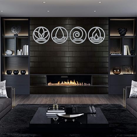 Dekadron Metal Wall Art Decoracion De Pared De Cuatro Elementos