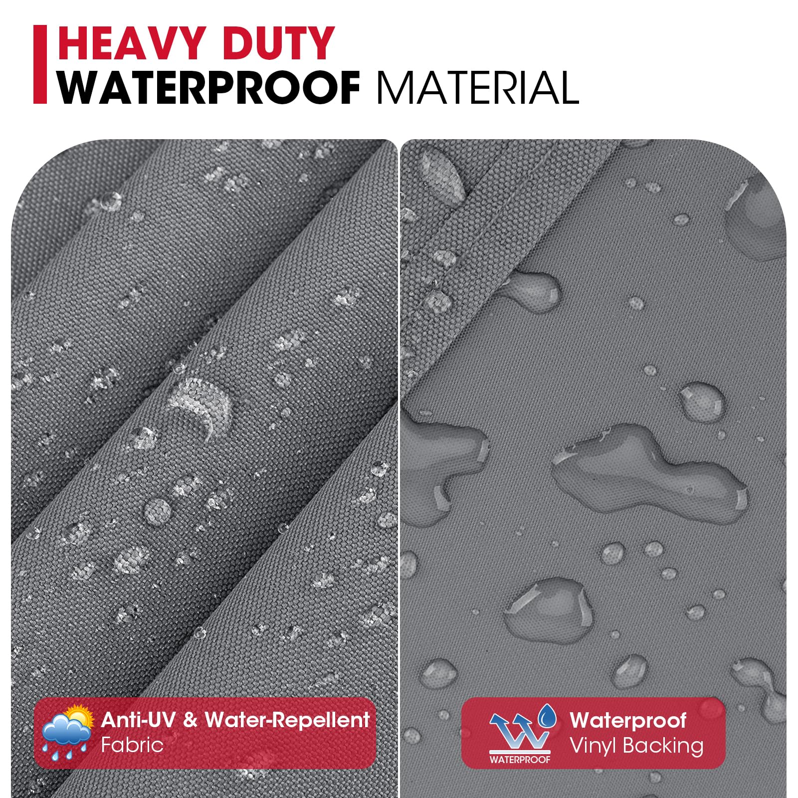 Unicook 55 Inch Grill Cover for Outdoor Grill, Heavy Duty Waterproof Gas BBQ Cover, Outside 3-4 Burner Barbecue Covering for Weber, Char-Broil, Nexgrill, All Weather Resistant, Grey