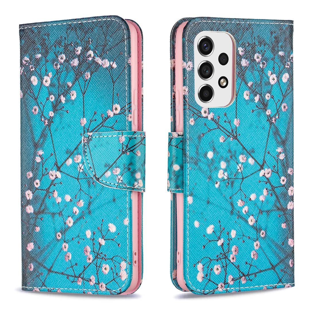 Samsung A32 Case Leather Flip Shockproof, Phone Case for Samsung Galaxy A32 with Magnetic Stand Card Holder Money Pouch Folio Silicone Bumper Protective Cover, Kapok