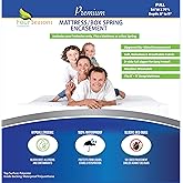 Full Size Mattress or Box Spring Encasement (8"-11" Depth) Waterproof Zippered Protector Hypoallergenic Premium Bedbug Double