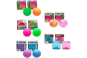 SCHYLLING NeeDoh Teenie 10-Pack - 5 Styles of Teenie Squishies- Nice Ice Baby, Original, Swirl, Ripples, Glow - Ages 3 and Up - 10 Teenies Per Pack