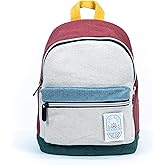 DIME BAGS Mini Hemp Backpack, Made with 100% Nepali Hemp, Travel Bag with Adjustable Padded Straps & Hidden Pocket, Eco-Friendly Daypack for Everyday Use, Unisex, Naturals Mystic (Boho Cream)