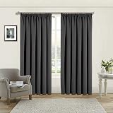 Aspire Homeware Blackout Curtains 90x72 Pencil Pleat Grey 2 Panels view 2