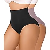 Nebility 2 Piece Tummy Control Shapewear Butt Lifting Underwear Seamless Panties for Women Under Dress Faja Body Shaper