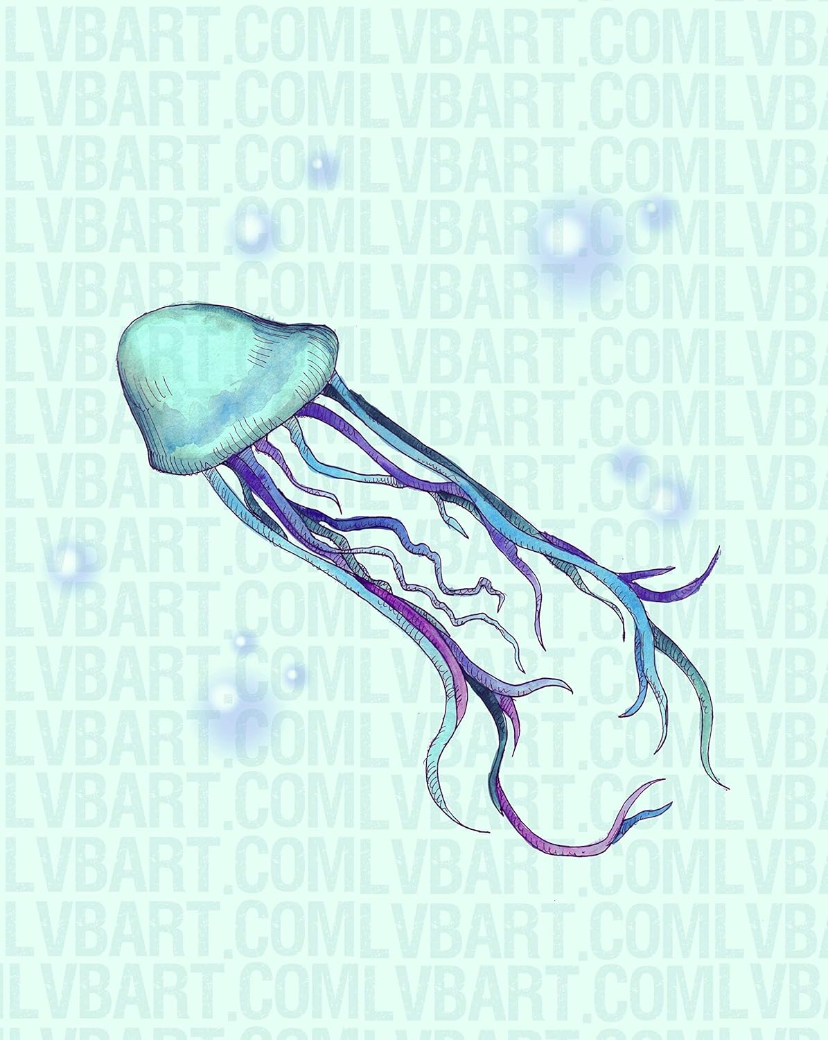 KY Jellyfish Fine Art Print Handmade