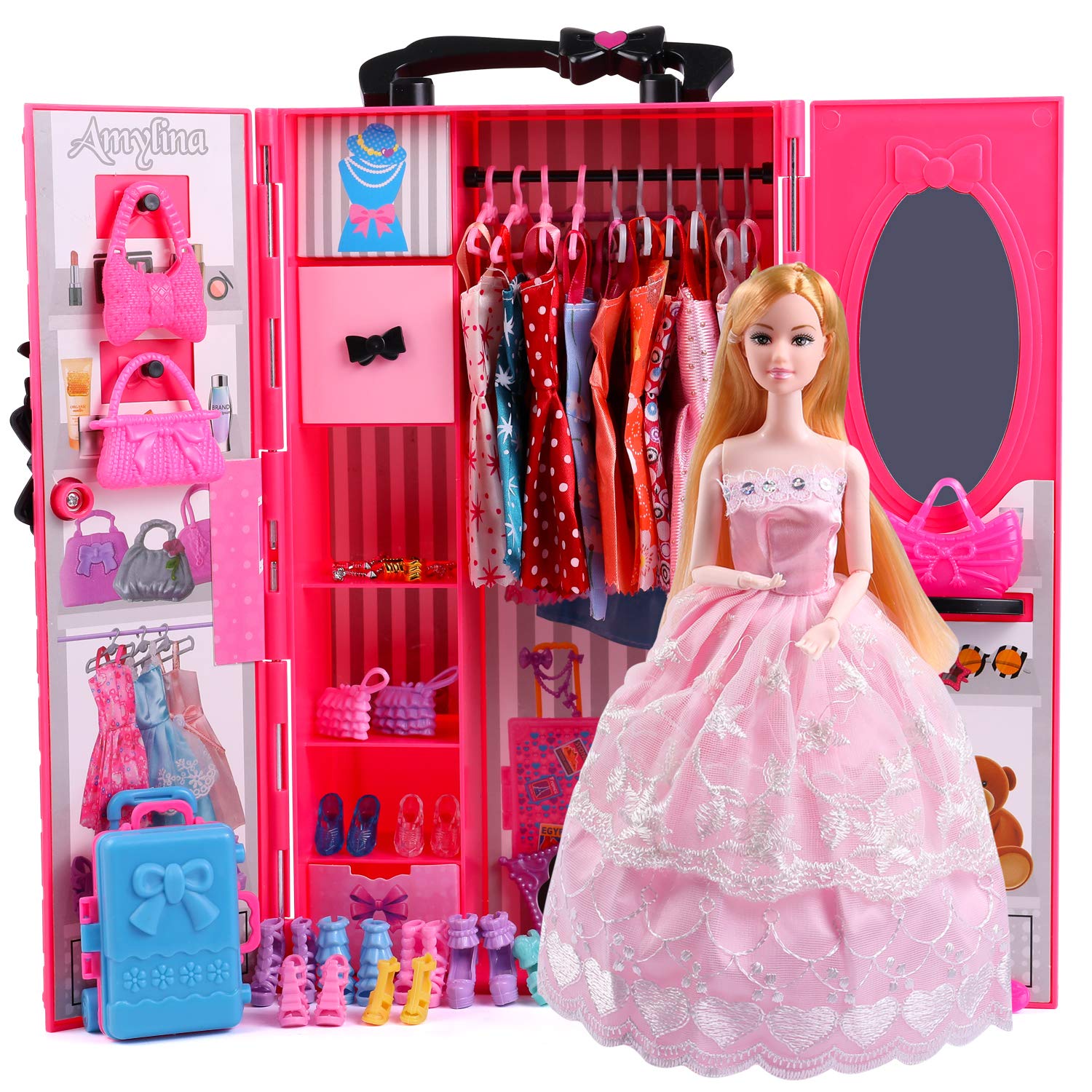 barbie closet and fashion set