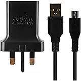 EmartbuyGenuine Alcatel Black 3 Pin UK Mains 1 Amp USB Plug Port Charger + Micro USB Cable Suitable for Alcatel Pixi 4 (4.0), Pixi 4 (4.5), Pixi 4 (5.0) & Pixi 4 (6.0) in Bulk Packaging