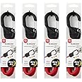 Nite Ize SlideLock Carabiner Bungee - Simple Carabiner Clip with Sliding Lock Feature - Adjustable Bungee Strap with Carabiner - Carabiner Bungee for Securing & Bundling Gear - 24", Red (4 Pack)