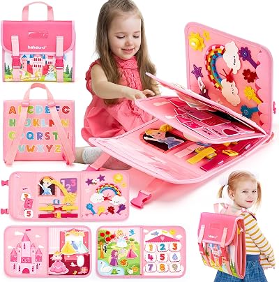 Hahaland Montessori Busy Board 21-in-1 Activity for 3+ Play & Learn