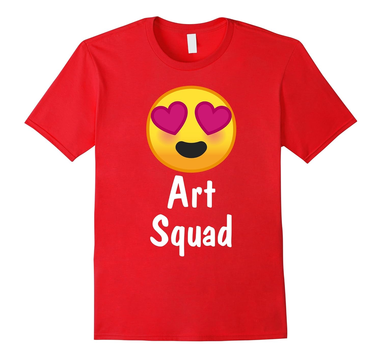 Heart Eyes Face Teacher Shirt Art Squad-ANZ