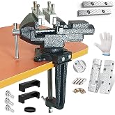 MYTEC Bench Vise or Table Vise, multifunctional jaw, multi-functional Combined Vise with Quick Adjustment, Universal Rotate 360&deg; Work Clamp-On Vise, 3.3" black