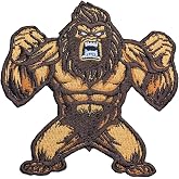 Yeti Bigfoot Embroidered Patch Embroidery Angry Sasquatch Tactical Morale Patch Compatible with Velcro Badges for Backpacks Funny Patches