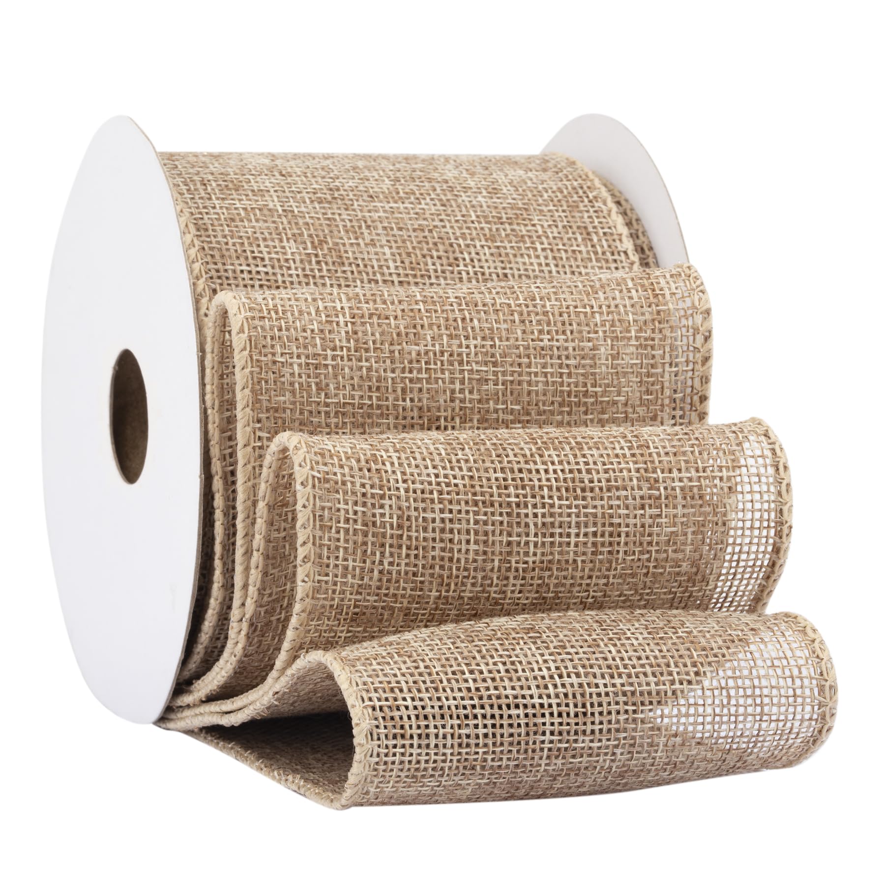 Fondersy 9-Meter Natural Burlap Ribbon Wired Burlap Ribbon - 75mm Width for Gift Wrapping, Floral Arrangements, Wreath Making, and Christmas Decor