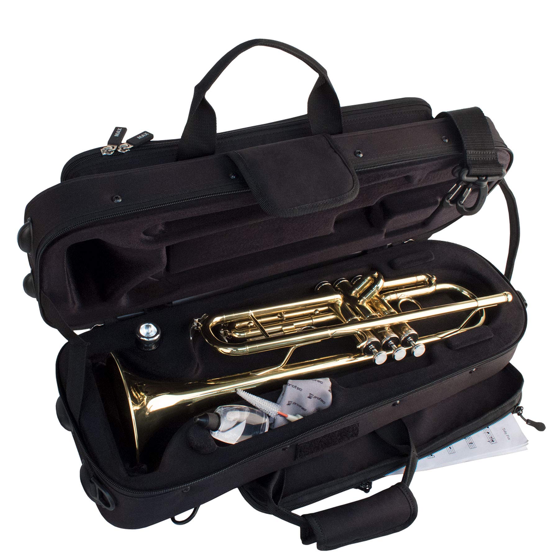 Protec REDESIGNED Contoured MAX Trumpet Case with Sheet Music Pocket