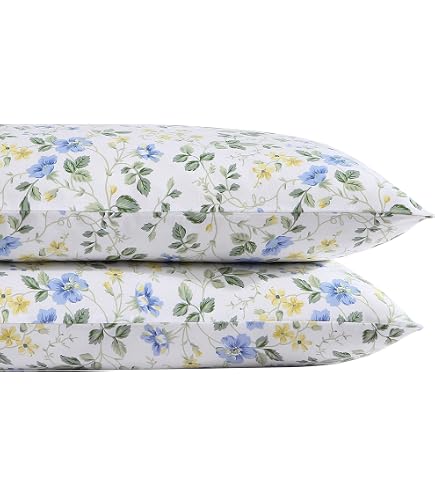 Amazon.com: Laura Ashley - Standard Pillowcase Set, Breathable