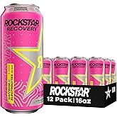 Rockstar Recovery Non-Carbonated Energy Drink, Raspberry Lemonade, 16 fl oz Cans, (12 Pack), Hydration // Mind-Body Energy, 1