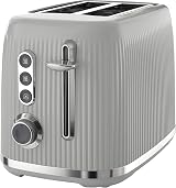 Breville Bold 2 Slice Toaster Grey Silver Chrome High Lift Wide Slots VTR002