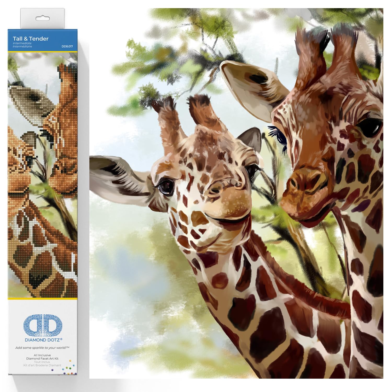 DIAMOND DOTZ Painting, Beginner Kit, Tall & Tender, 40 x 40 cm