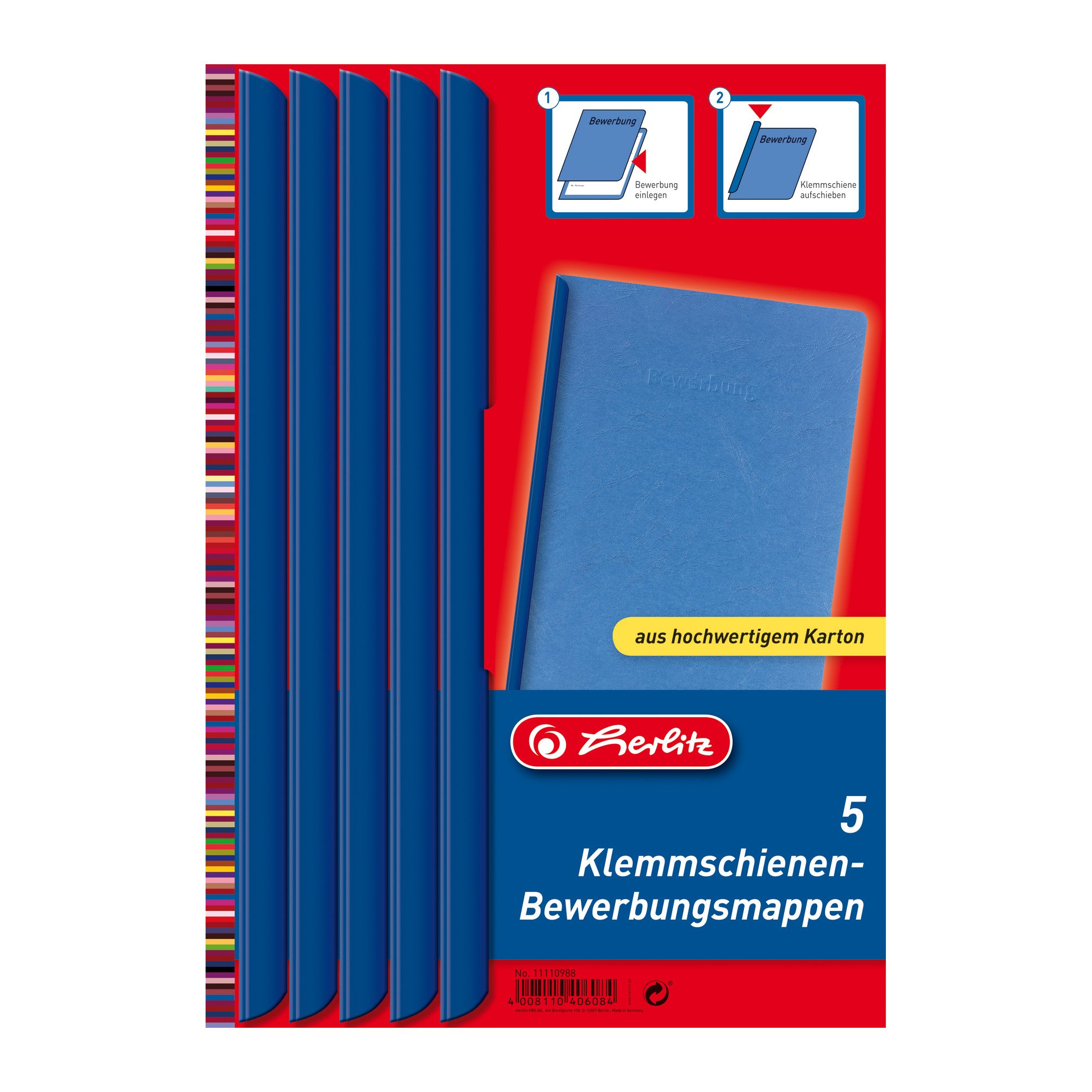 Herlitz A4 Rail Binder Application Set - Blue