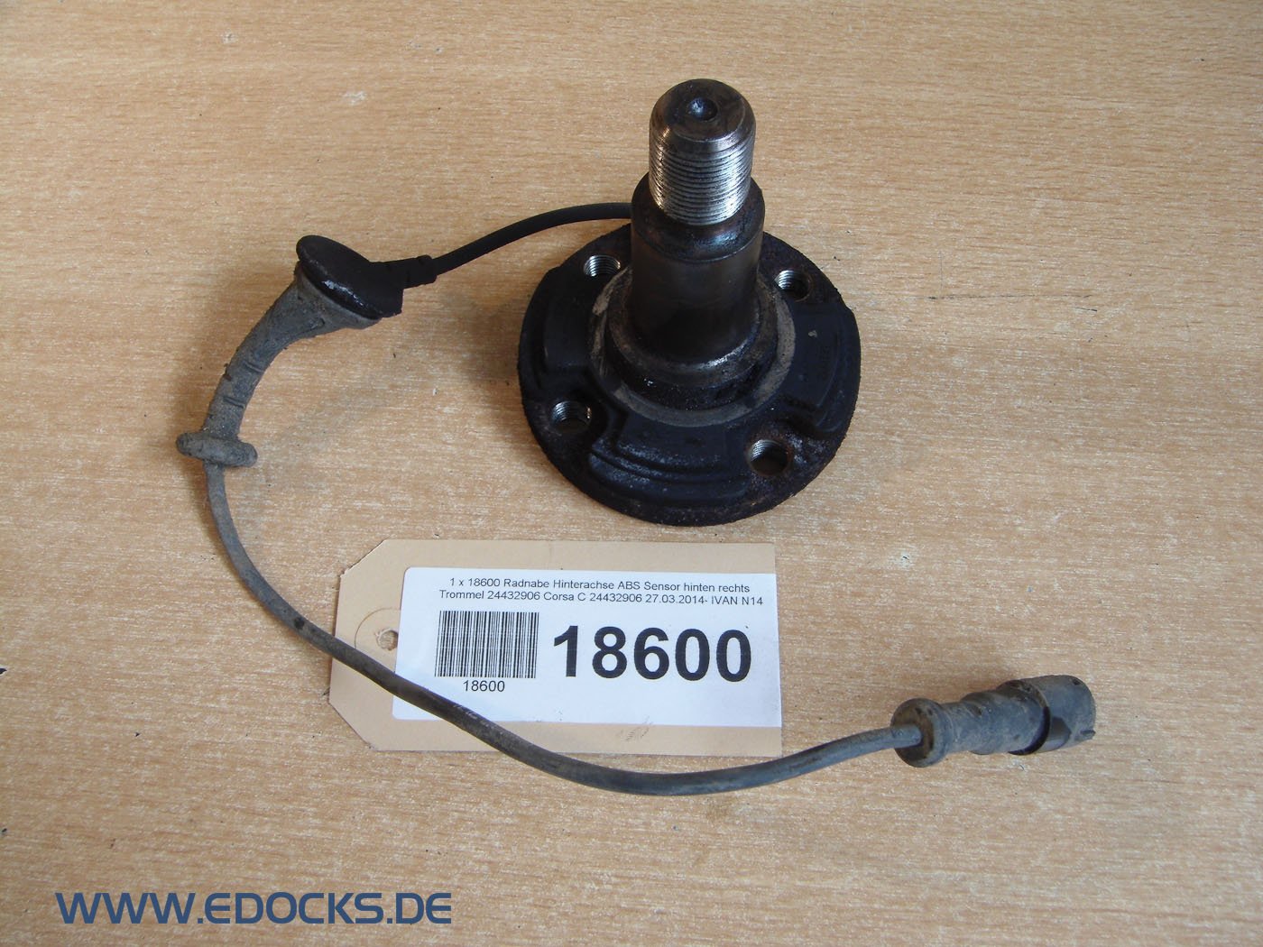 Rear ABS Sensor Wheel Rear Drum 24432906 Opel Corsa C Amazon.co.uk