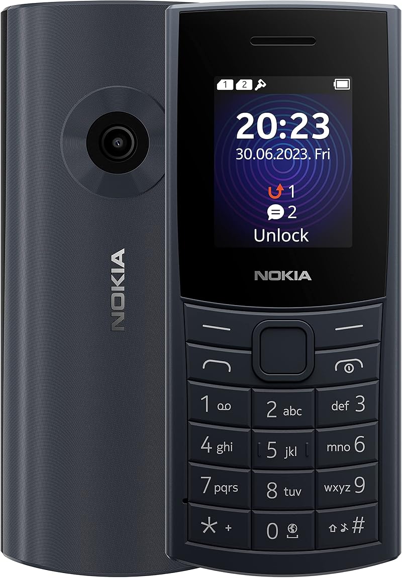 Nokia 110 4G Feature Phone Dual SIM Camera Bluetooth FM Radio MP3 Blue